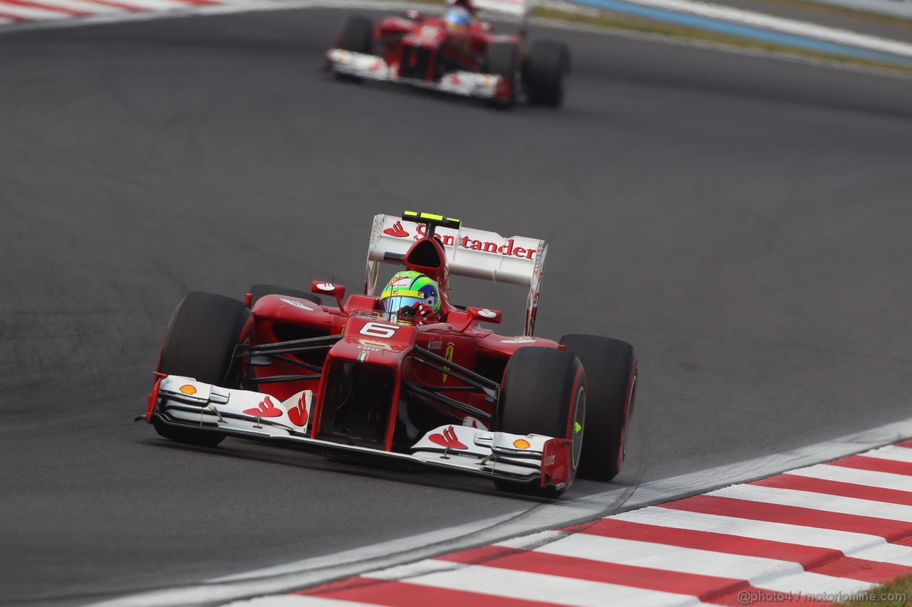 GP COREA, 14.10.2012- Gara, Felipe Massa (BRA) Ferrari F2012 davanti a Fernando Alonso (ESP) Ferrari F2012 