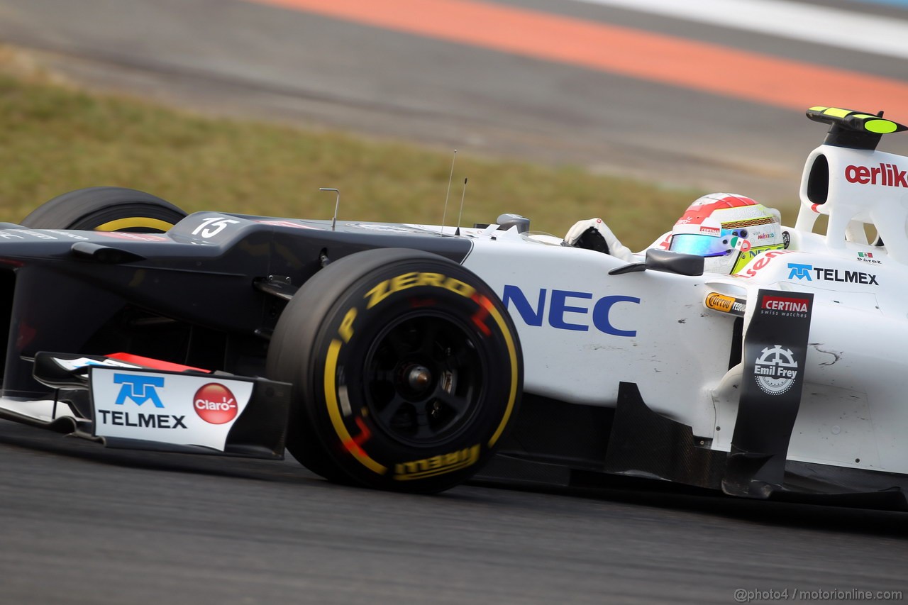 GP COREA, 14.10.2012- Gara, Sergio Prez (MEX) Sauber F1 Team C31
