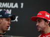 GP COREA, 14.10.2012- Gara, Sebastian Vettel (GER) Red Bull Racing RB8 vincitore e terzo Fernando Alonso (ESP) Ferrari F2012 
