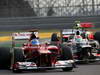 GP KOREA, 14.10.2012- Race, Fernando Alonso (ESP) Ferrari F2012 and Sergio P�rez (MEX) Sauber F1 Team C31