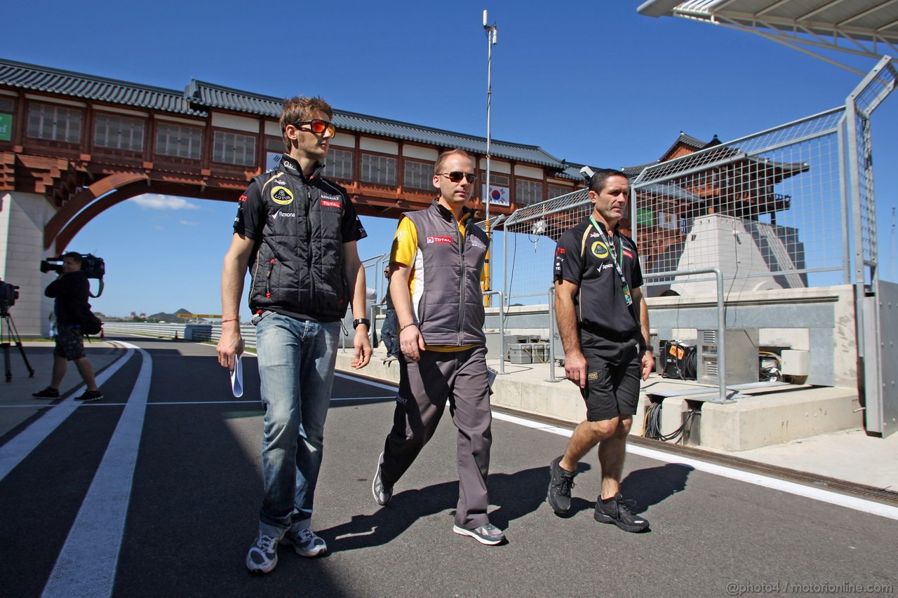 GP COREA, 11.10.2012- Romain Grosjean (FRA) Lotus F1 Team E20 