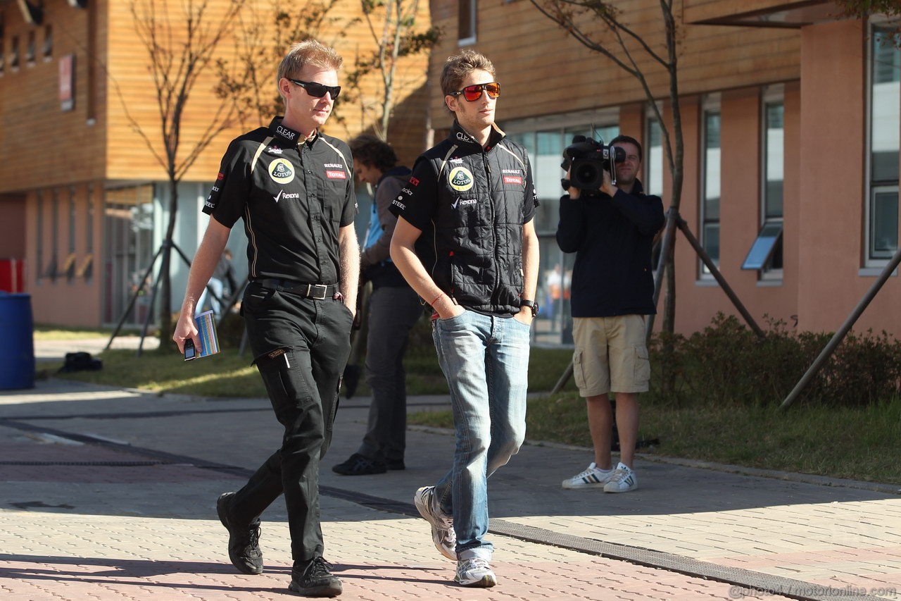 GP COREA, 11.10.2012- Romain Grosjean (FRA) Lotus F1 Team E20 