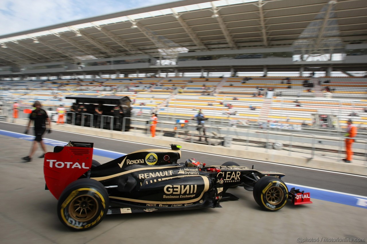 GP COREA, 13.10.2012- Prove Libere 3, Romain Grosjean (FRA) Lotus F1 Team E20