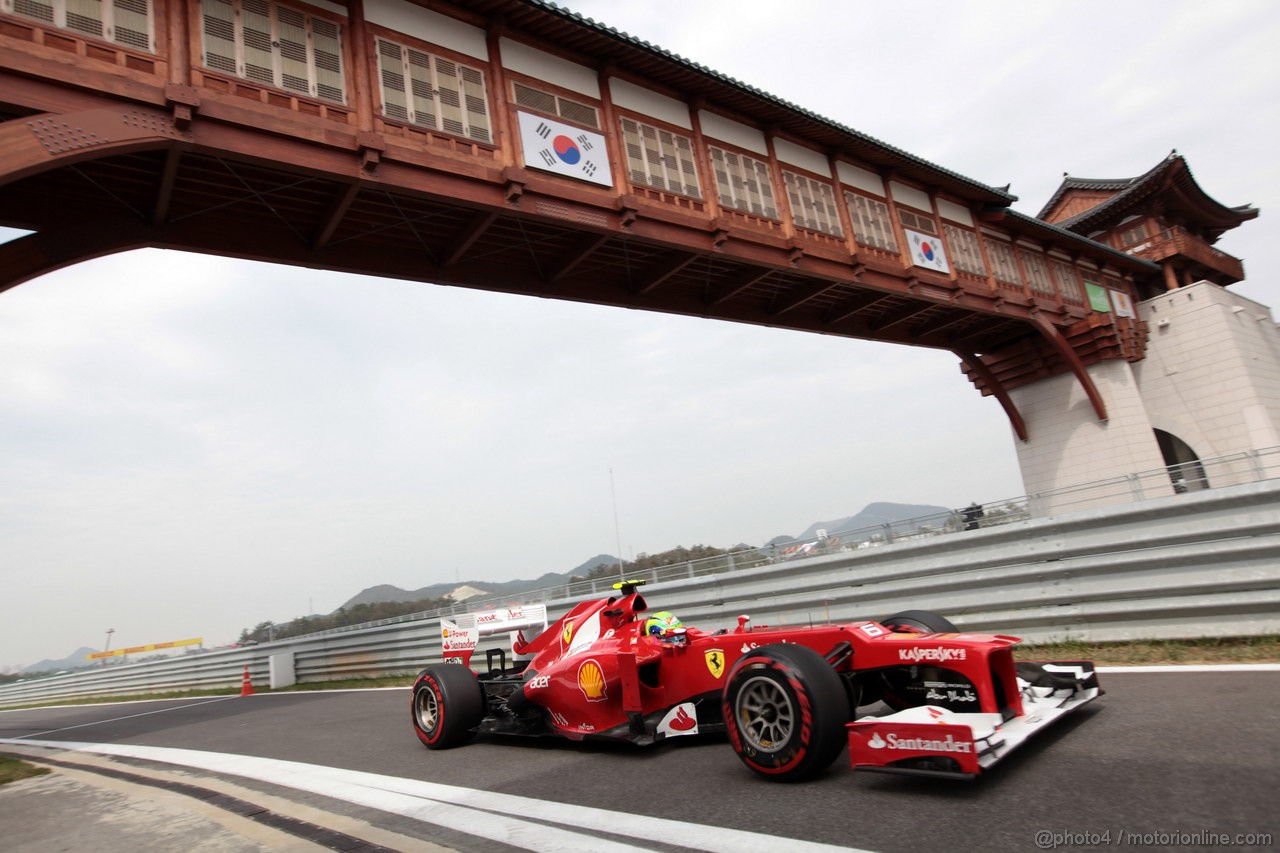 GP COREA, 13.10.2012- Prove Libere 3, Felipe Massa (BRA) Ferrari F2012 
