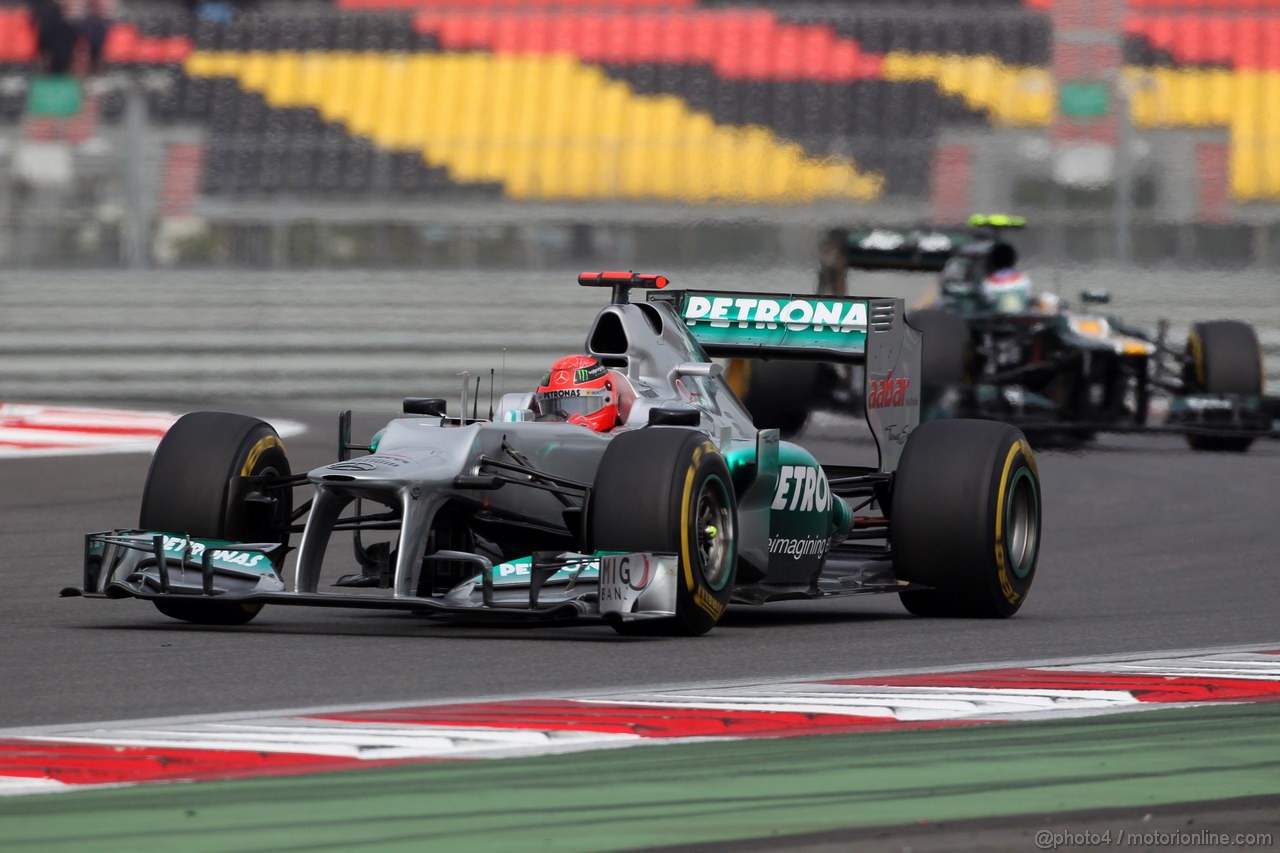 GP COREA, 13.10.2012- Prove Libere 3, Michael Schumacher (GER) Mercedes AMG F1 W03 