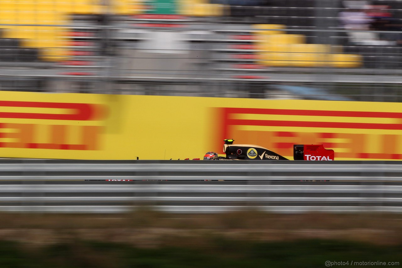 GP COREA, 13.10.2012- Prove Libere 3, Romain Grosjean (FRA) Lotus F1 Team E20 