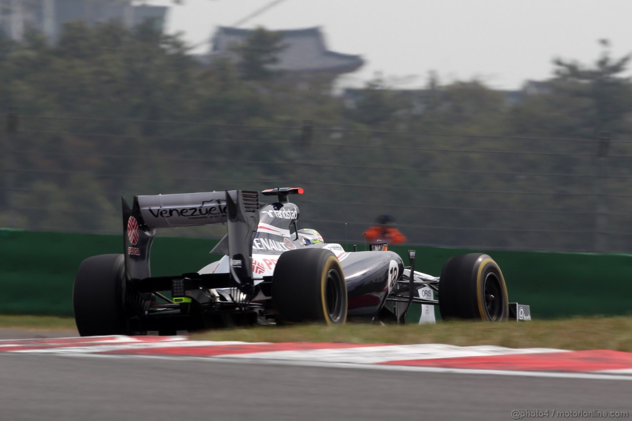 GP COREA, 13.10.2012- Prove Libere 3, Pastor Maldonado (VEN) Williams F1 Team FW34 