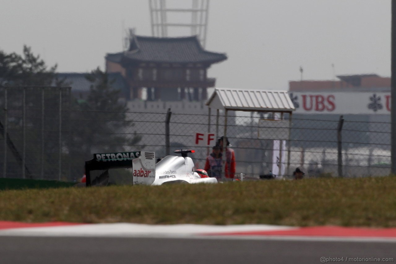 GP COREA, 13.10.2012- Prove Libere 3, Michael Schumacher (GER) Mercedes AMG F1 W03 