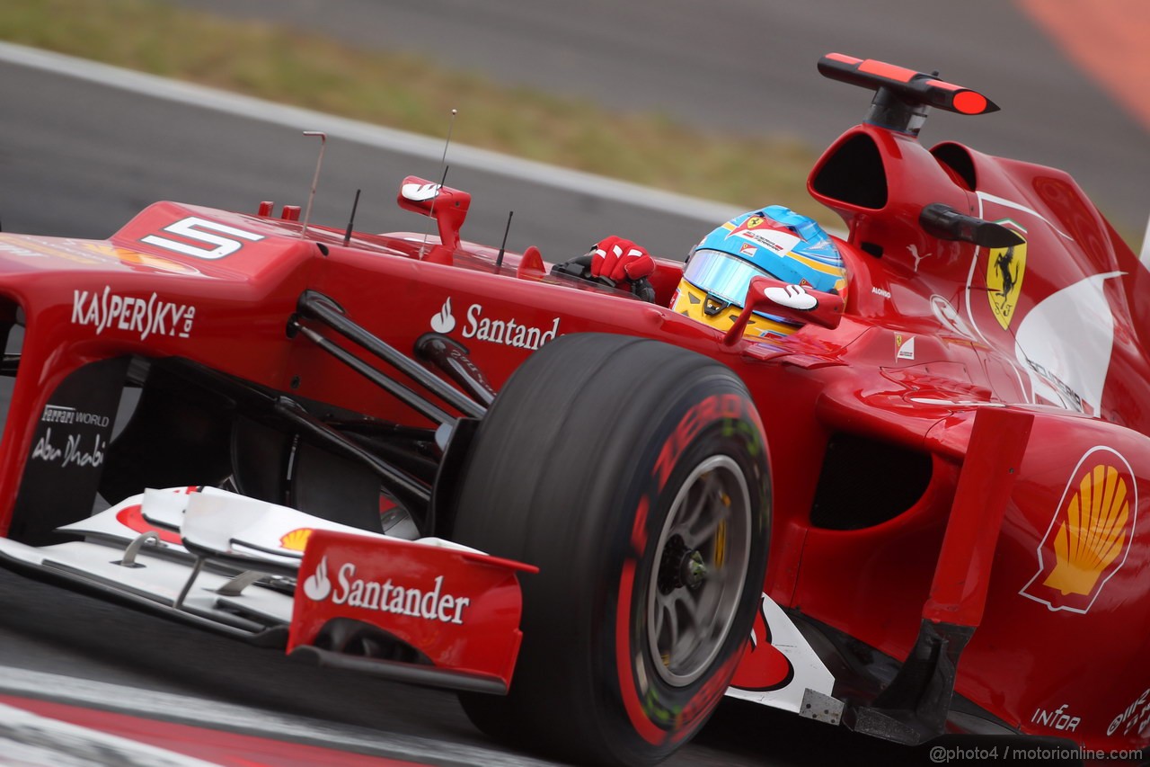 GP COREA, 13.10.2012- Prove Libere 3, Fernando Alonso (ESP) Ferrari F2012 