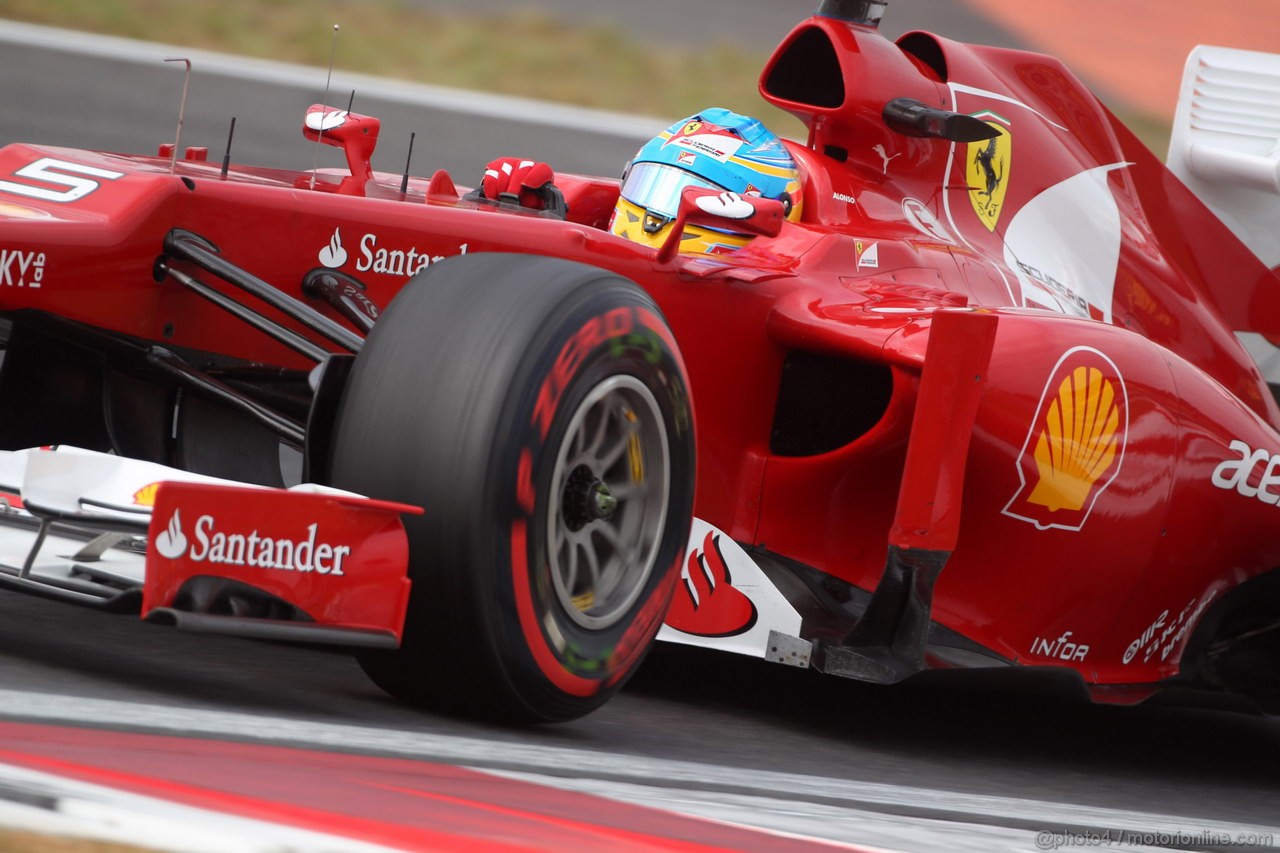 GP COREA, 13.10.2012- Prove Libere 3, Fernando Alonso (ESP) Ferrari F2012 