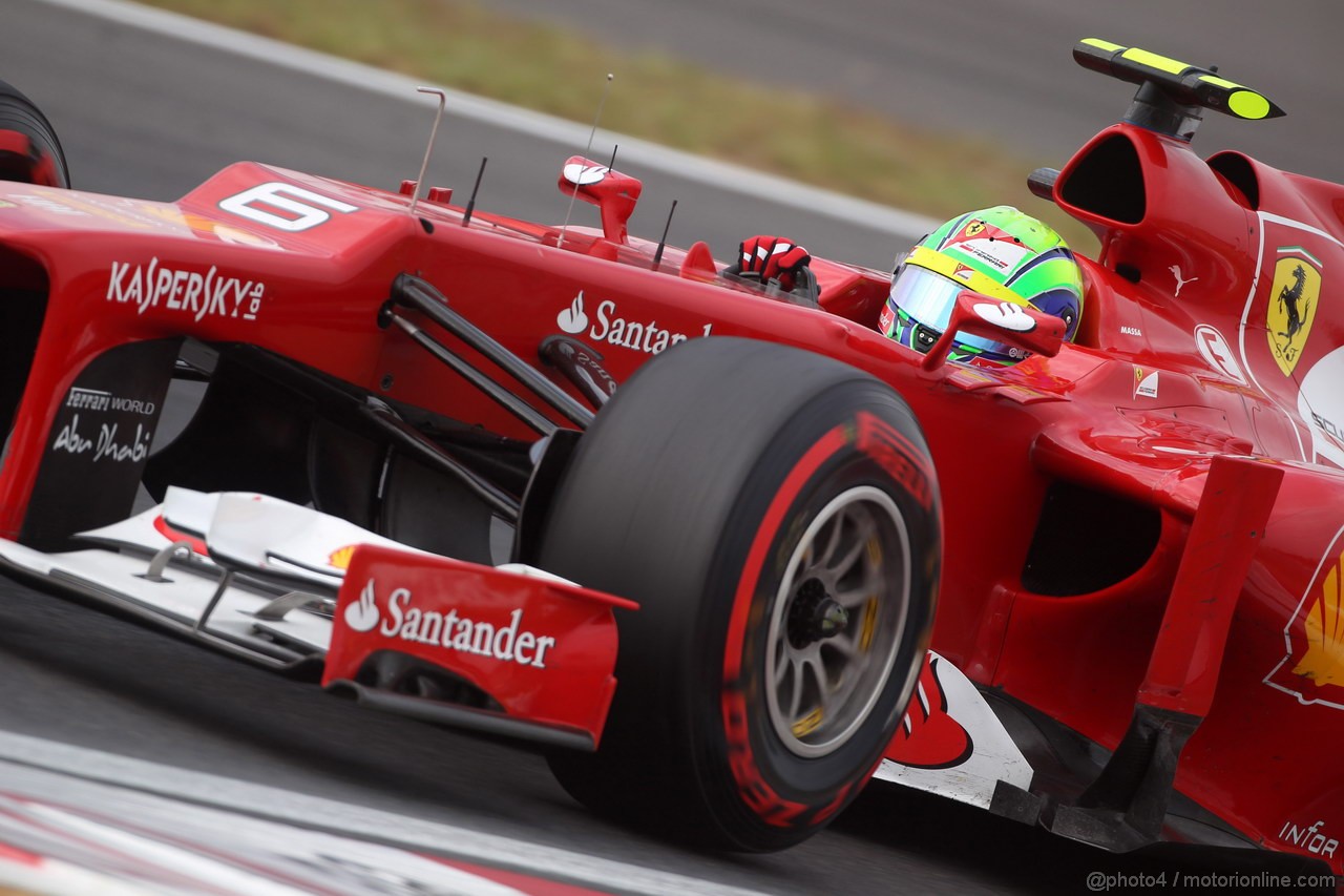 GP COREA, 13.10.2012- Prove Libere 3, Felipe Massa (BRA) Ferrari F2012 
