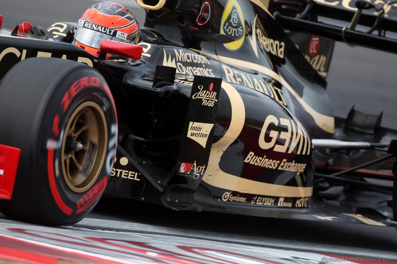 GP COREA, 13.10.2012- Prove Libere 3, Romain Grosjean (FRA) Lotus F1 Team E20