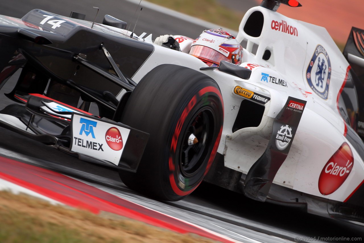 GP COREA, 13.10.2012- Prove Libere 3, Kamui Kobayashi (JAP) Sauber F1 Team C31 