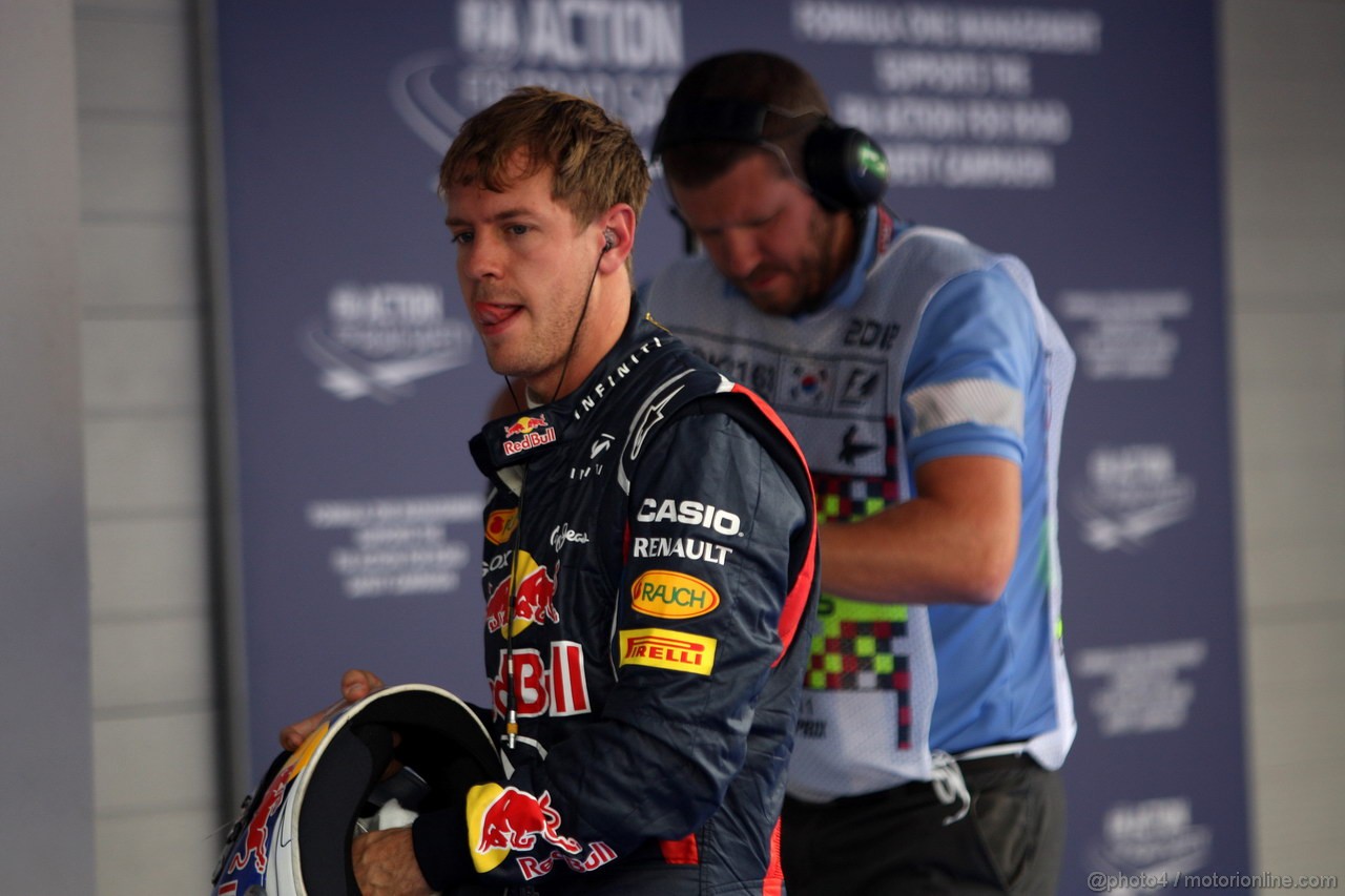 GP COREA, 13.10.2012- Qualifiche, Sebastian Vettel (GER) Red Bull Racing RB8 