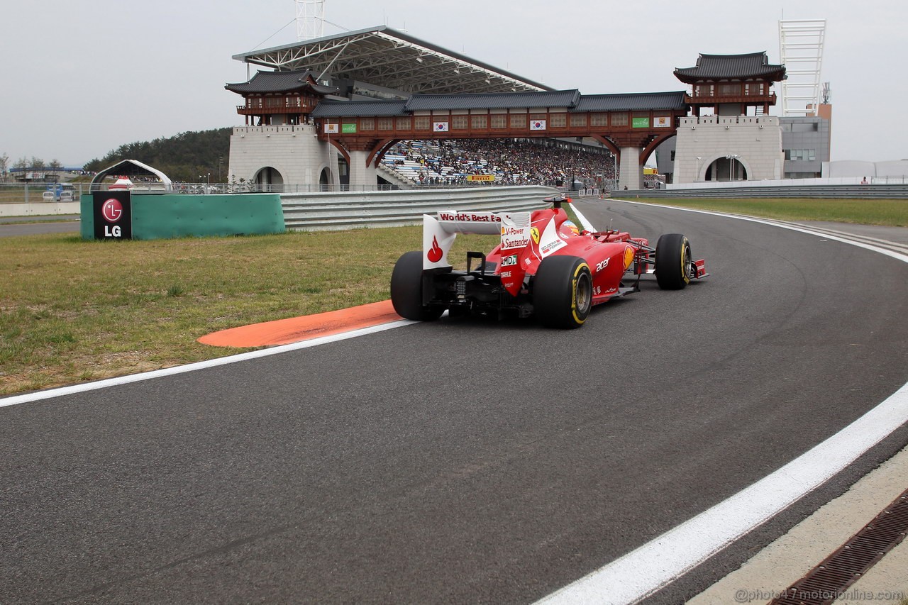 GP COREA, 13.10.2012- Qualifiche, Fernando Alonso (ESP) Ferrari F2012 