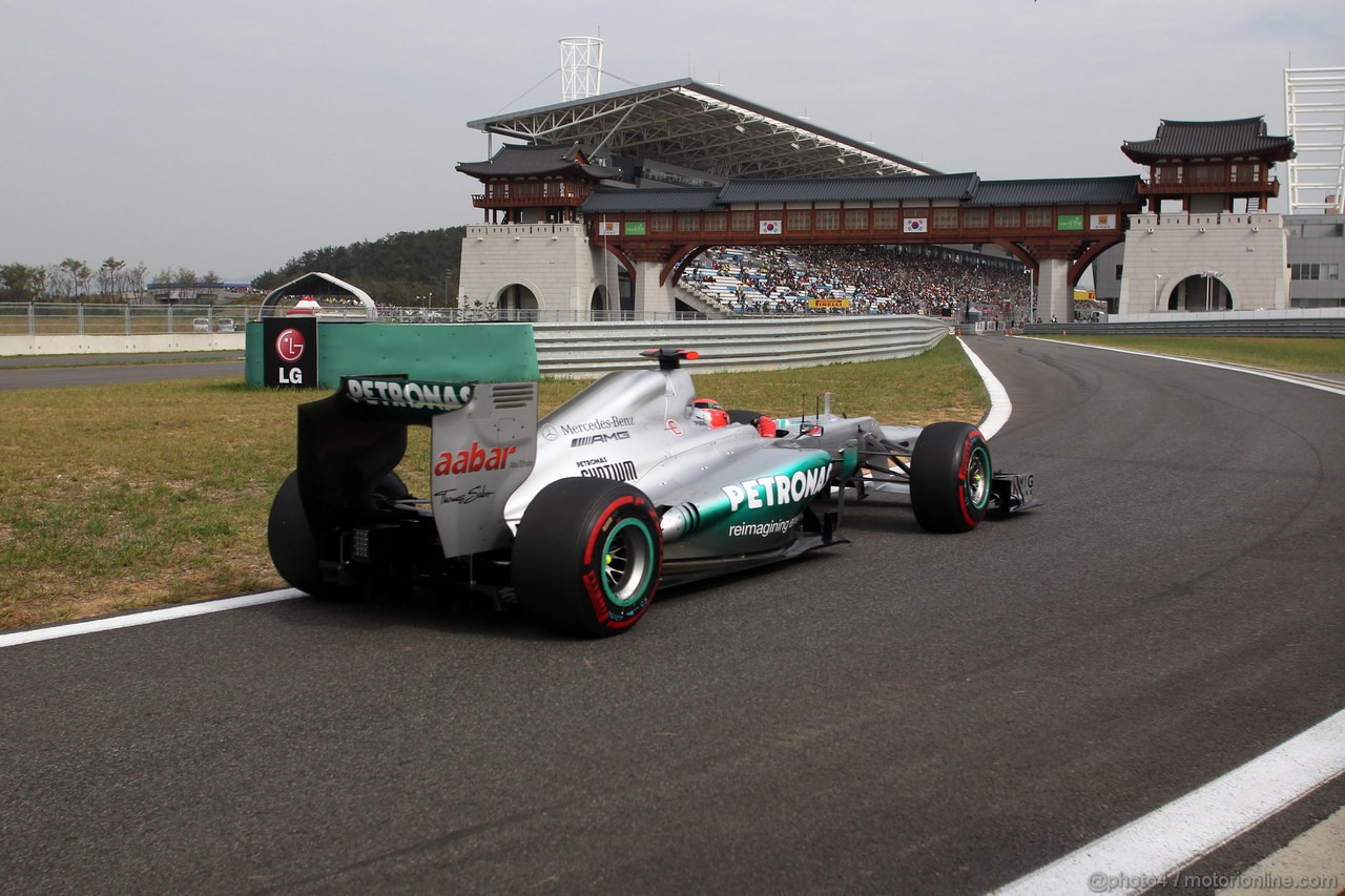 GP COREA, 13.10.2012- Qualifiche, Michael Schumacher (GER) Mercedes AMG F1 W03 