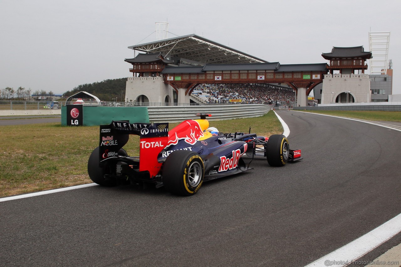 GP COREA, 13.10.2012- Qualifiche,Sebastian Vettel (GER) Red Bull Racing RB8 