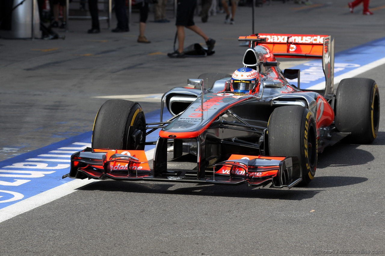 GP COREA, 12.10.2012-  Prove Libere 1, Jenson Button (GBR) McLaren Mercedes MP4-27 
