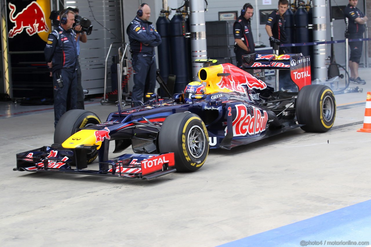 GP COREA, 12.10.2012-  Prove Libere 1, Mark Webber (AUS) Red Bull Racing RB8