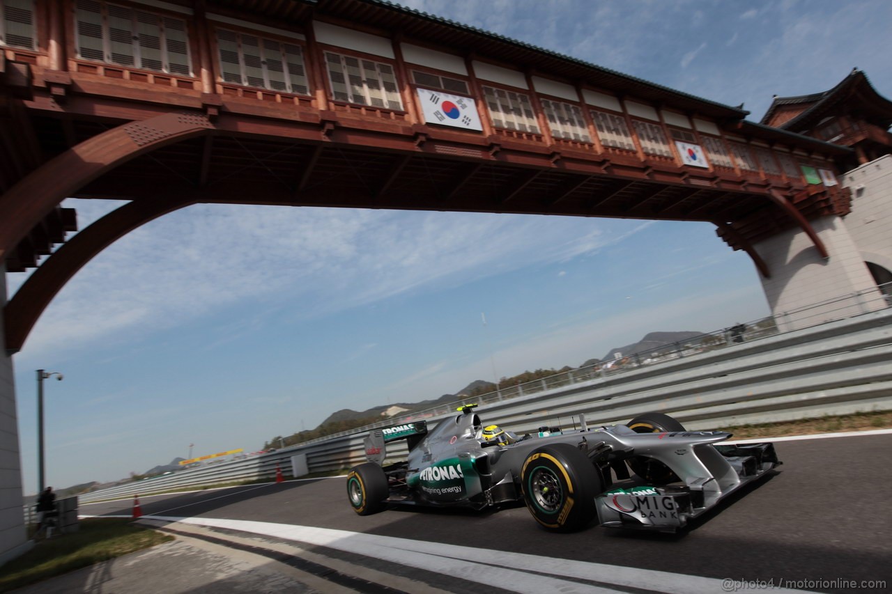 GP COREA, 12.10.2012-  Prove Libere 1,Nico Rosberg (GER) Mercedes AMG F1 W03 