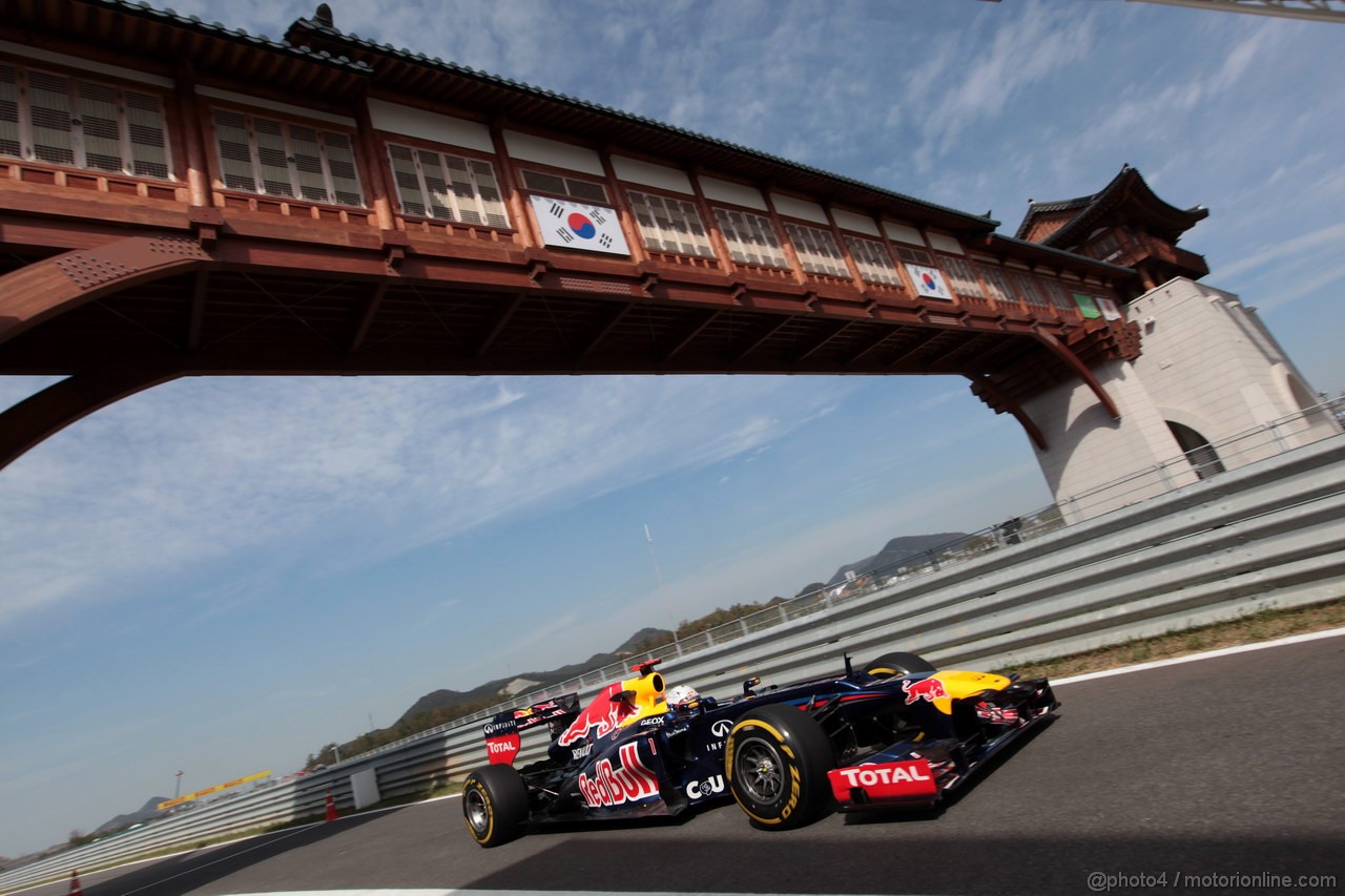 GP COREA, 12.10.2012-  Prove Libere 1, Sebastian Vettel (GER) Red Bull Racing RB8 