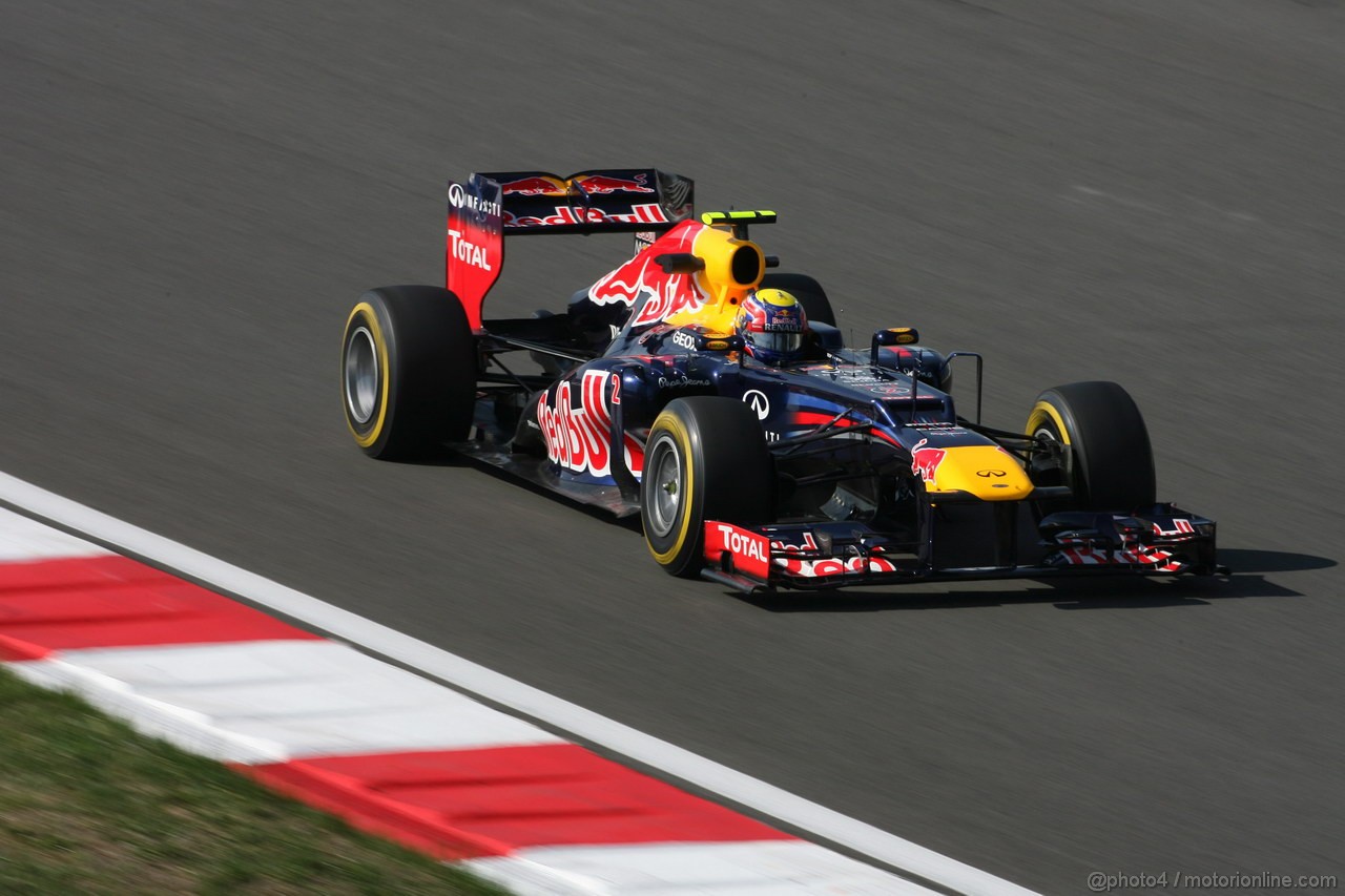 GP COREA, 12.10.2012-  Prove Libere 2, Mark Webber (AUS) Red Bull Racing RB8 