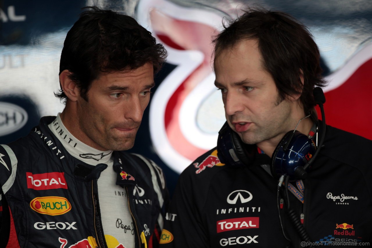 GP COREA, 12.10.2012-  Prove Libere 2, Mark Webber (AUS) Red Bull Racing RB8 