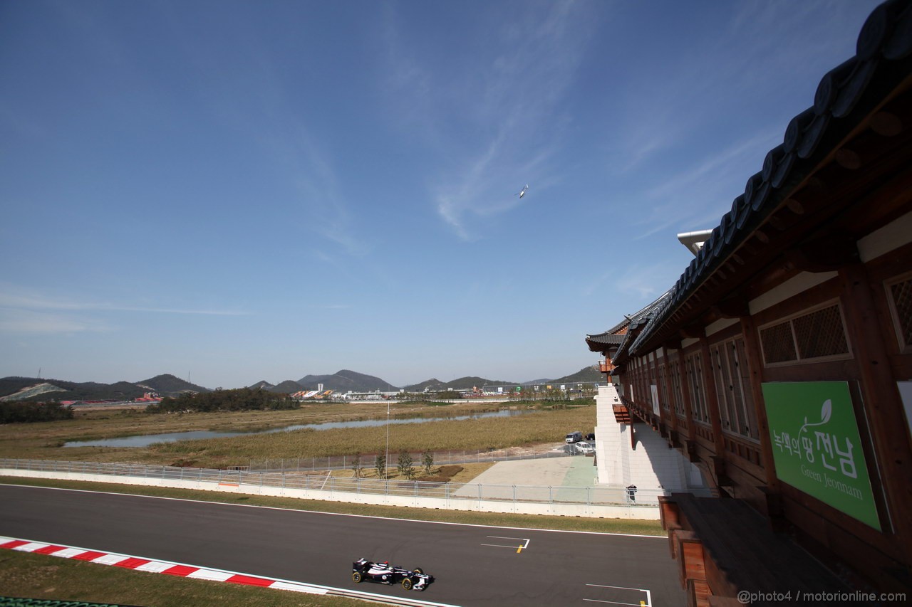 GP COREA, 12.10.2012-  Prove Libere 2, Pastor Maldonado (VEN) Williams F1 Team FW34 