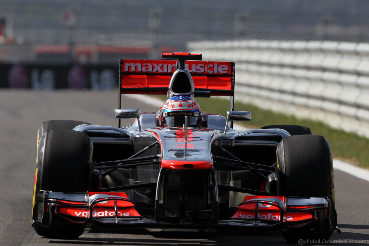 GP COREA, 12.10.2012-  Prove Libere 2, Jenson Button (GBR) McLaren Mercedes MP4-27 