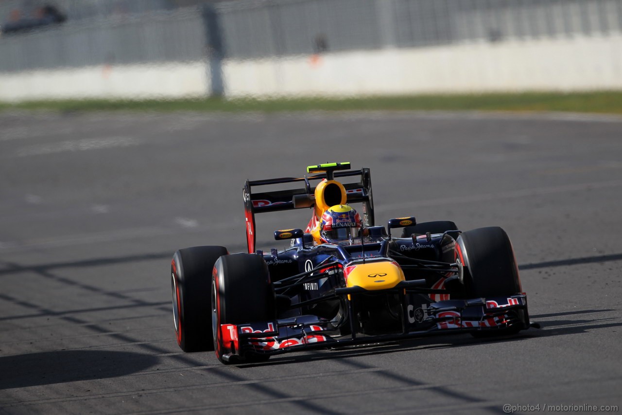 GP COREA, 12.10.2012-  Prove Libere 2, Mark Webber (AUS) Red Bull Racing RB8 
