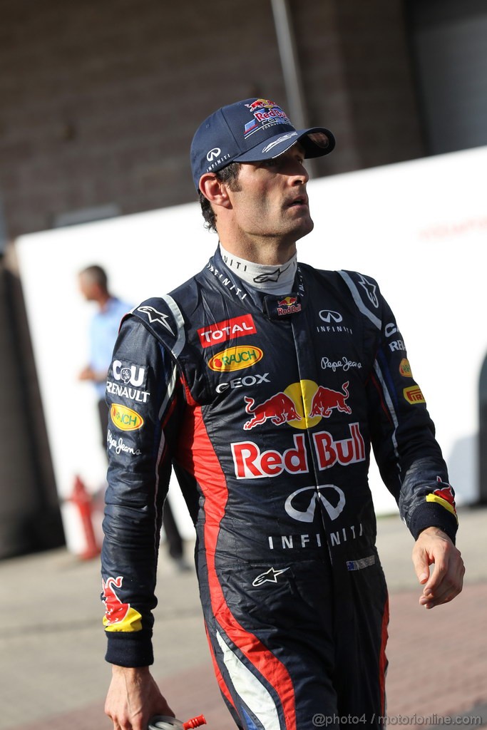 GP COREA, 12.10.2012-  Prove Libere 2, Mark Webber (AUS) Red Bull Racing RB8 