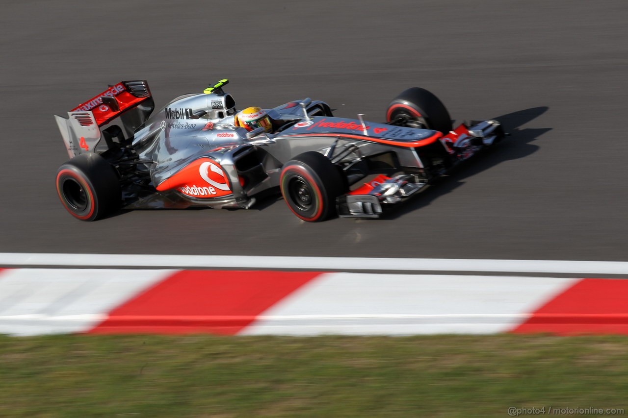 GP COREA, 12.10.2012-  Prove Libere 2, Lewis Hamilton (GBR) McLaren Mercedes MP4-27 