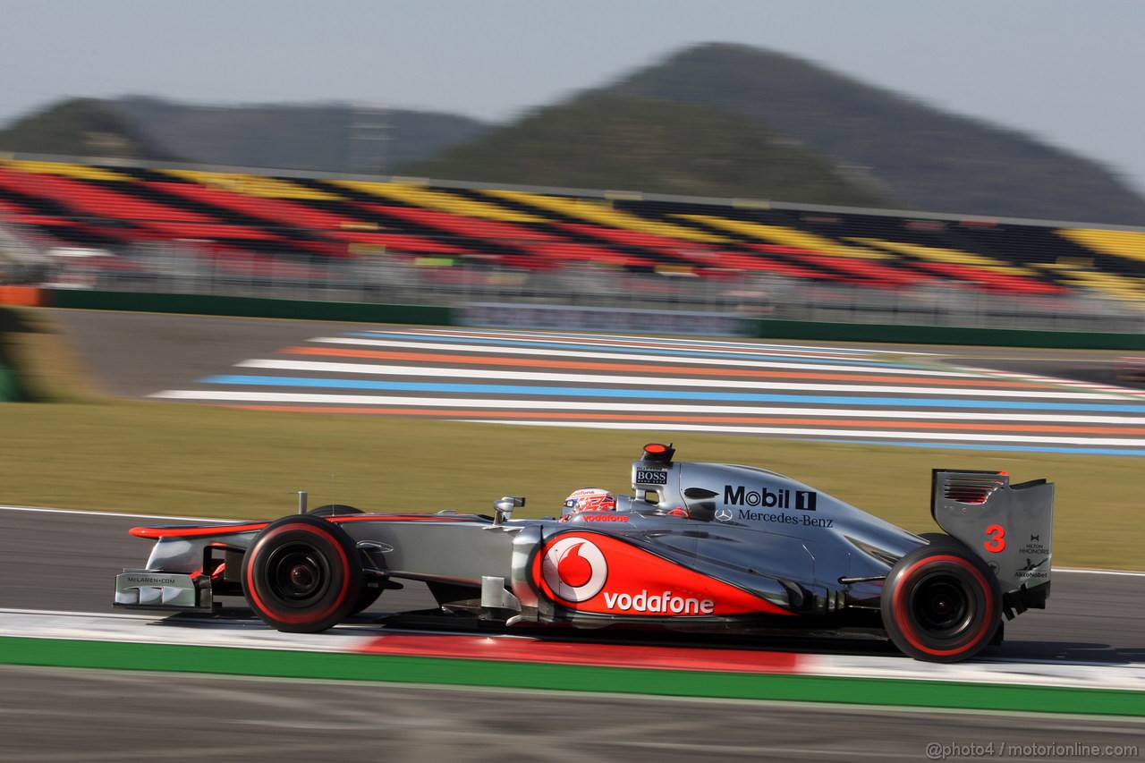 GP COREA, 12.10.2012-  Prove Libere 2, Jenson Button (GBR) McLaren Mercedes MP4-27 
