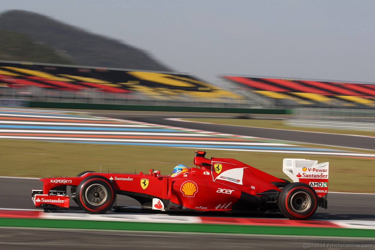 GP COREA, 12.10.2012-  Prove Libere 2, Fernando Alonso (ESP) Ferrari F2012 