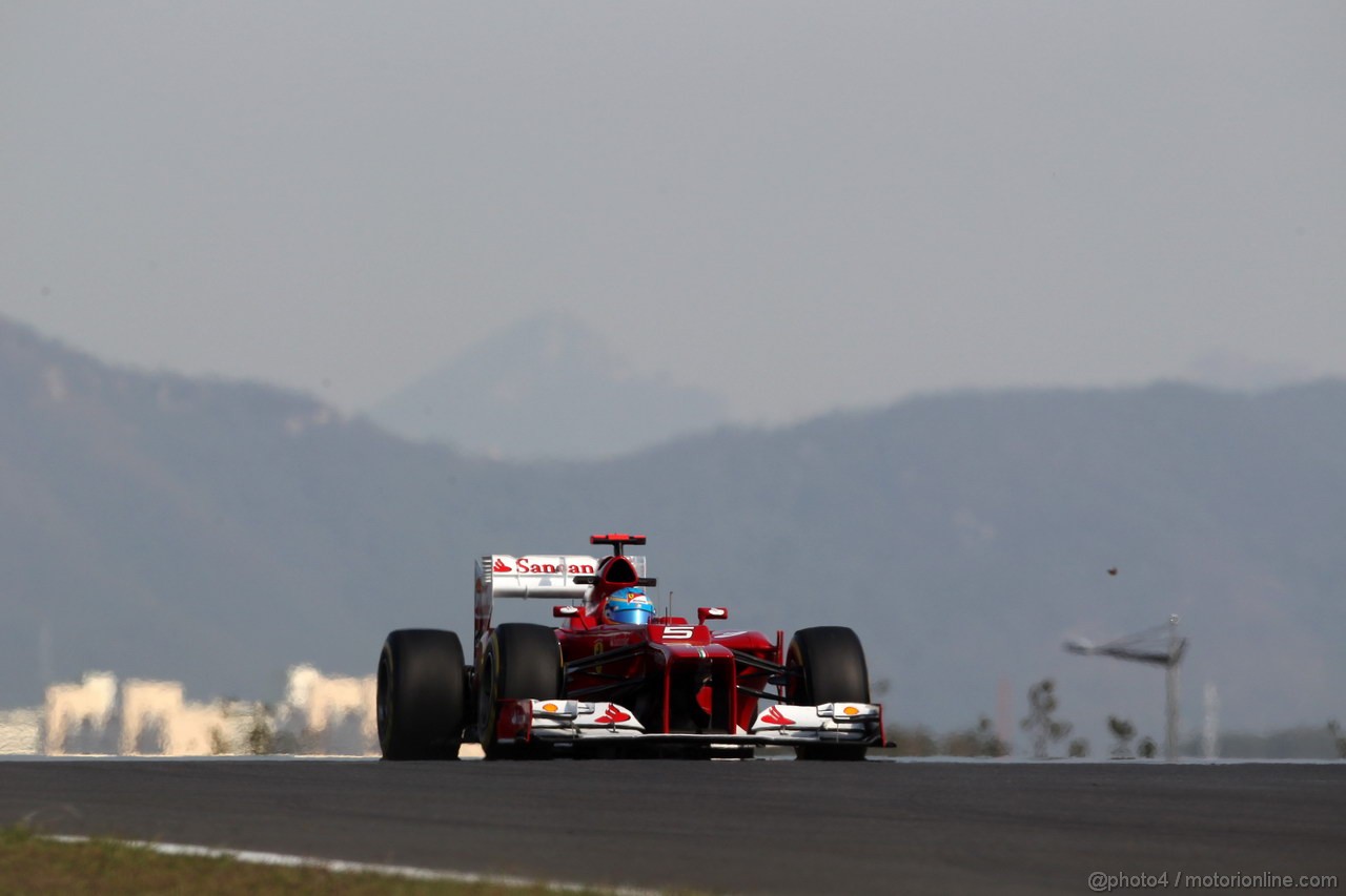 GP COREA, 12.10.2012-  Prove Libere 2, Fernando Alonso (ESP) Ferrari F2012