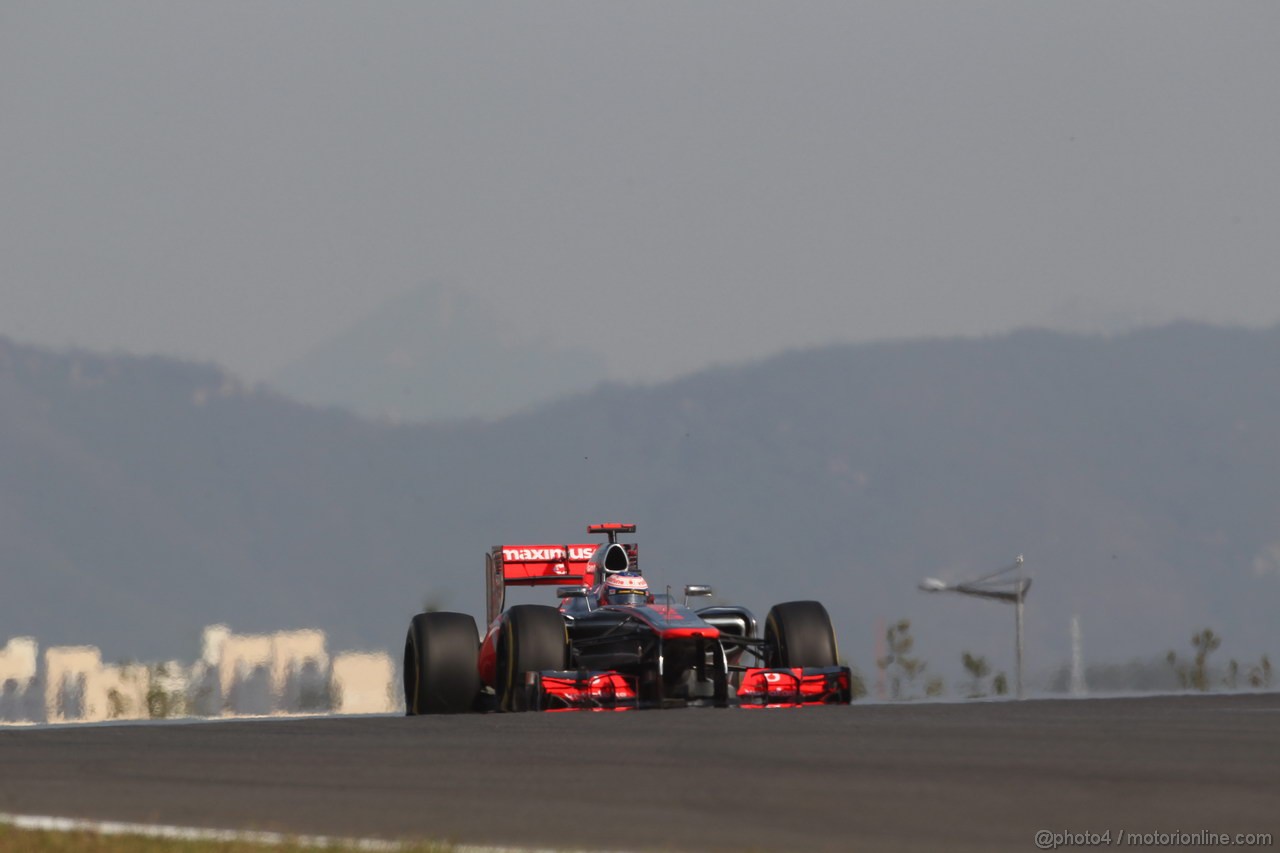 GP COREA, 12.10.2012-  Prove Libere 2, Jenson Button (GBR) McLaren Mercedes MP4-27 