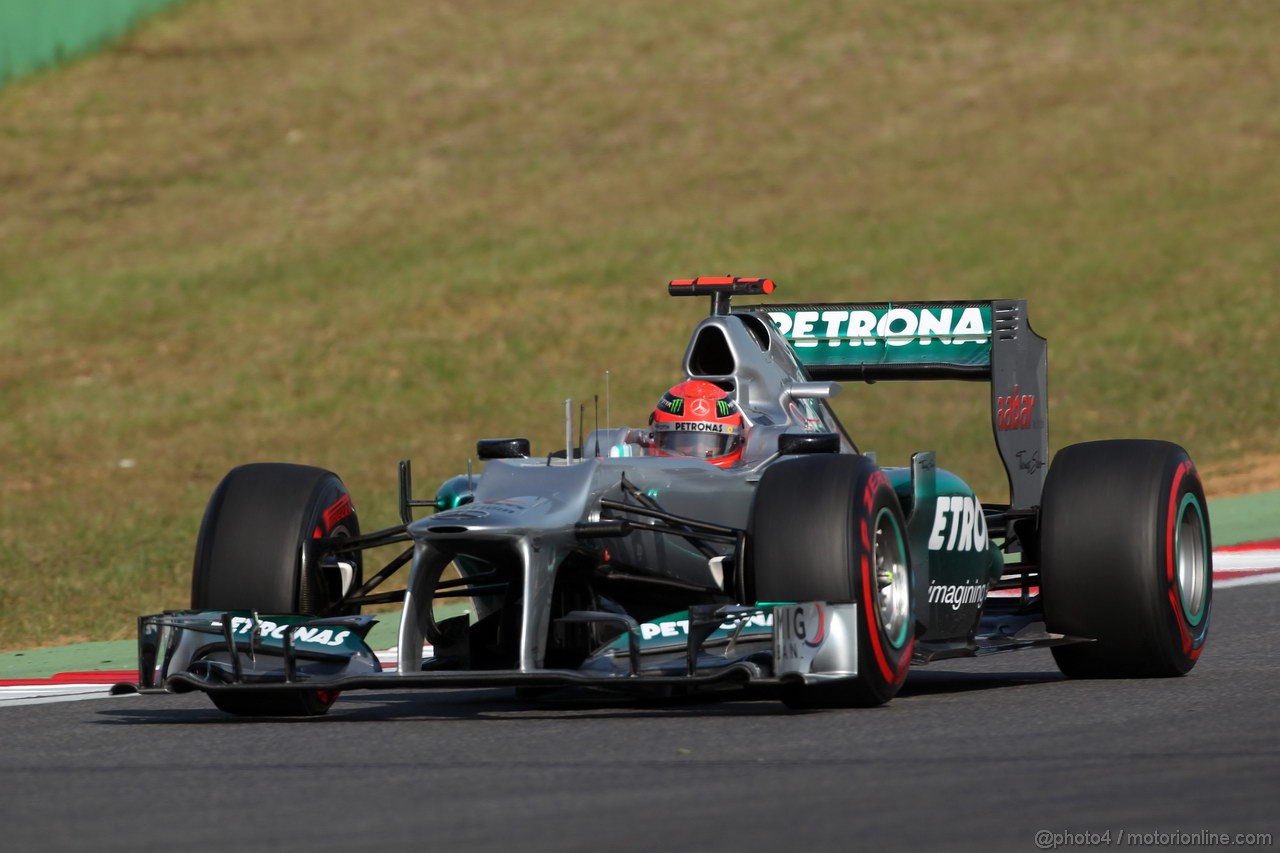 GP COREA, 12.10.2012-  Prove Libere 2, Michael Schumacher (GER) Mercedes AMG F1 W03 