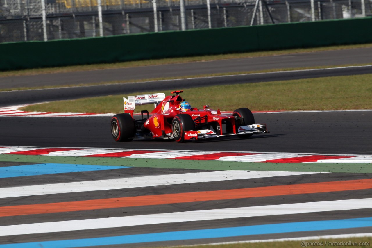 GP COREA, 12.10.2012-  Prove Libere 2, Fernando Alonso (ESP) Ferrari F2012