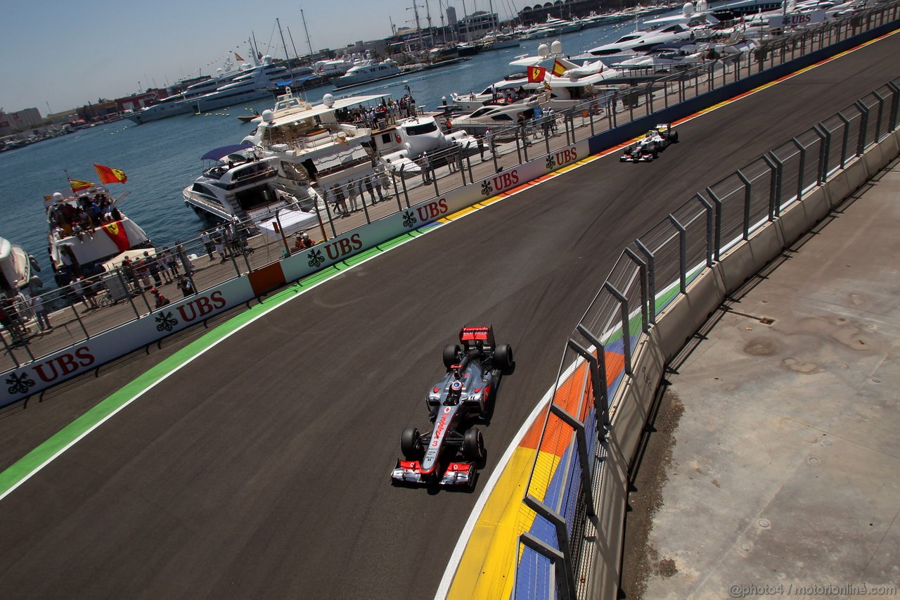 GP EUROPA, 24.06.2012- Gara, Jenson Button (GBR) McLaren Mercedes MP4-27 