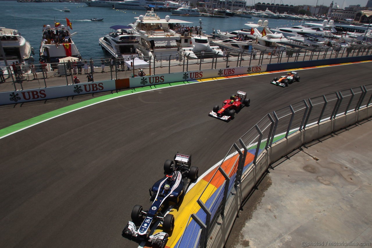 GP EUROPA, 24.06.2012- Gara, Pastor Maldonado (VEN) Williams F1 Team FW34 