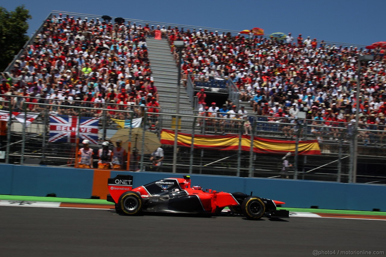 GP EUROPA, 24.06.2012- Gara, Charles Pic (FRA) Marussia F1 Team MR01 