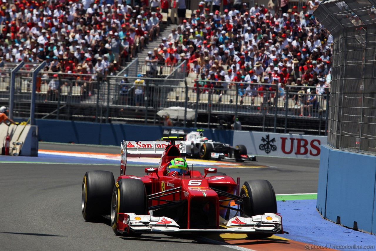 GP EUROPA, 24.06.2012- Gara, Felipe Massa (BRA) Ferrari F2012 