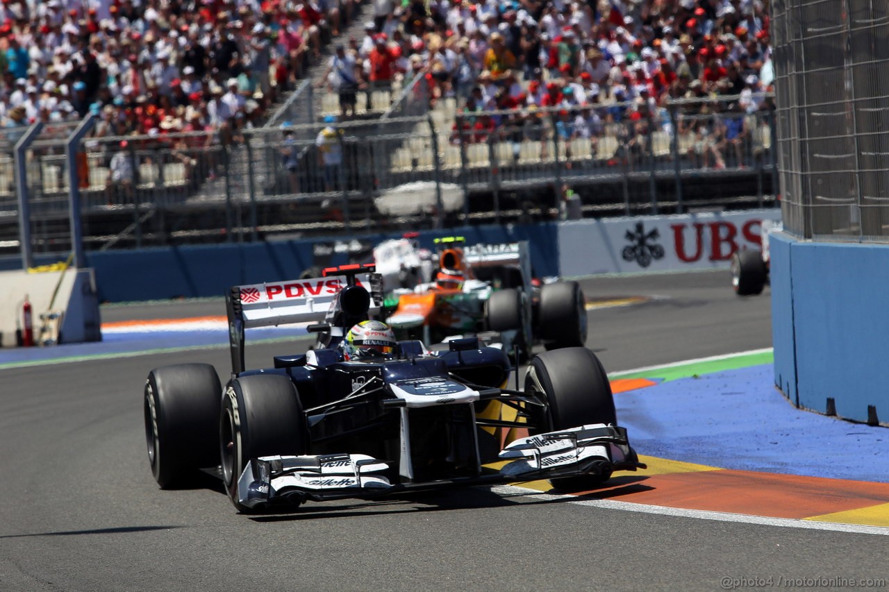 GP EUROPA, 24.06.2012- Gara, Pastor Maldonado (VEN) Williams F1 Team FW34 