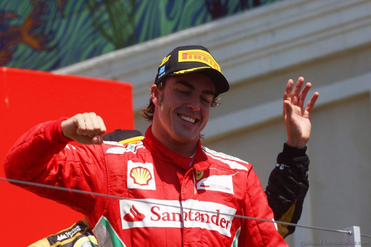 GP EUROPA, 24.06.2012- Gara, Fernando Alonso (ESP) Ferrari F2012 vincitore