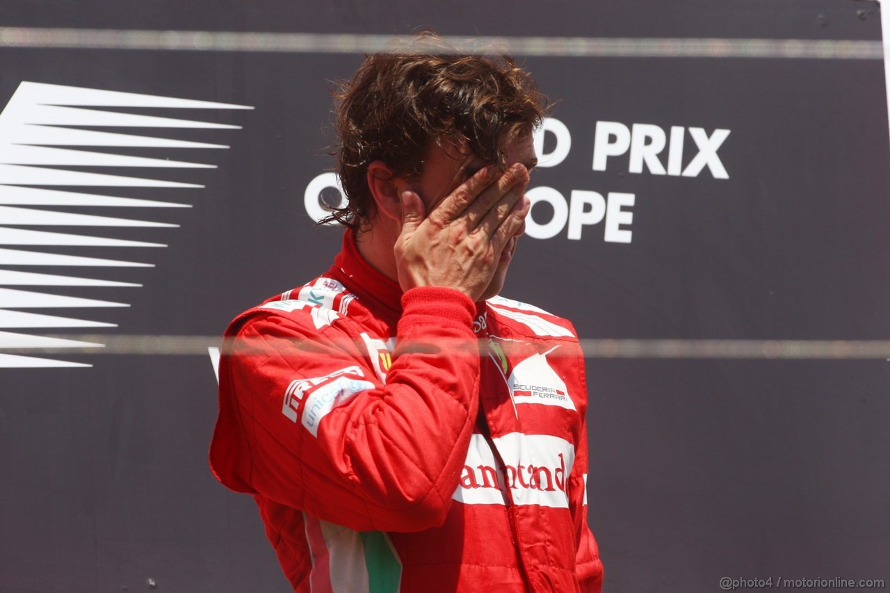 GP EUROPA, 24.06.2012- Gara, Fernando Alonso (ESP) Ferrari F2012 vincitore