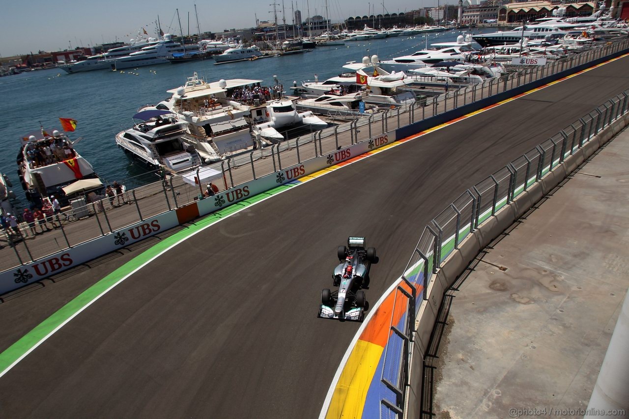 GP EUROPA, 24.06.2012- Gara, Michael Schumacher (GER) Mercedes AMG F1 W03 