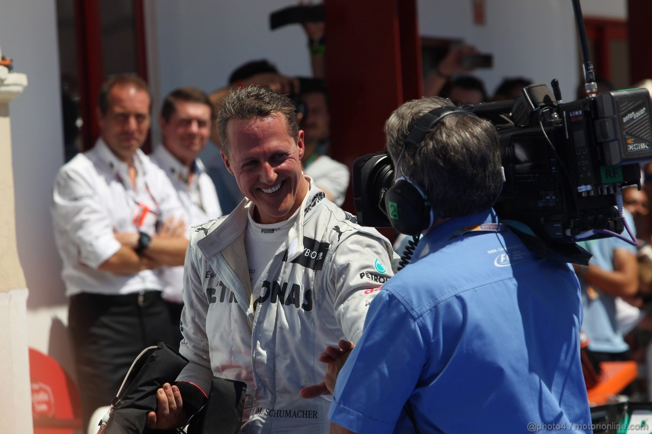GP EUROPA, 24.06.2012- Gara, terzo Michael Schumacher (GER) Mercedes AMG F1 W03
