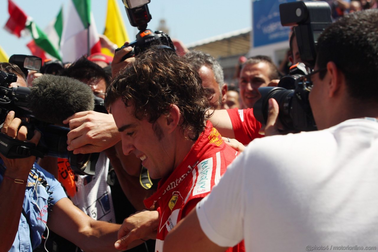 GP EUROPA, 24.06.2012- Gara, Fernando Alonso (ESP) Ferrari F2012 vincitore 