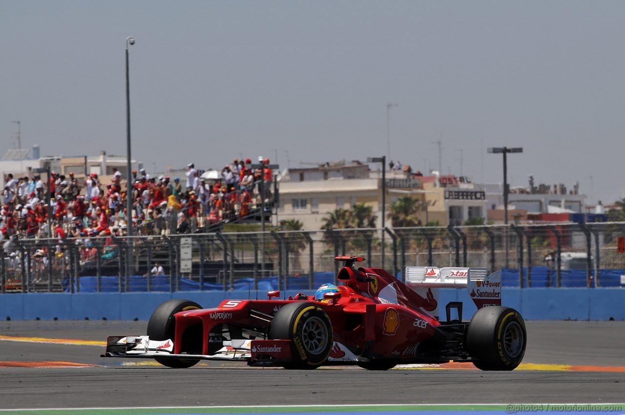 GP EUROPA, 24.06.2012- Gara, Fernando Alonso (ESP) Ferrari F2012 