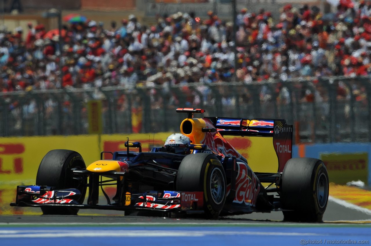 GP EUROPA, 24.06.2012- Gara, Sebastian Vettel (GER) Red Bull Racing RB8 